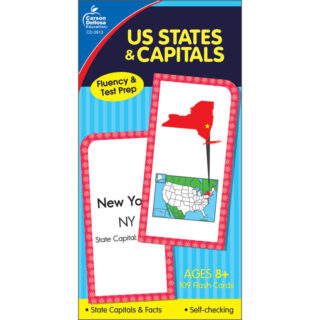 U.S. States & Capitals Flash Cards